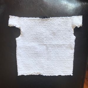 Forever 21 Smocked Off the Shoulder Shirt